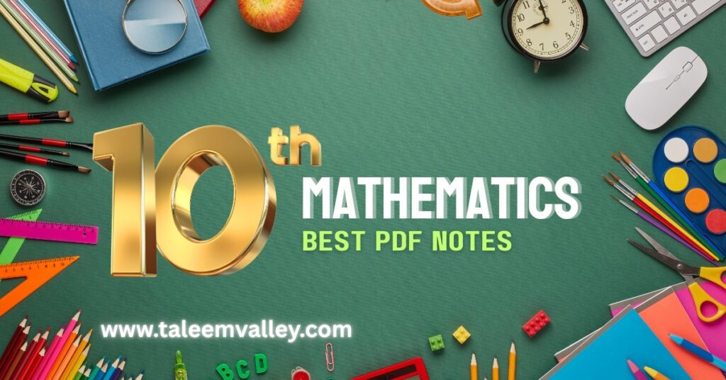 Class 10 Math Notes PDF Download